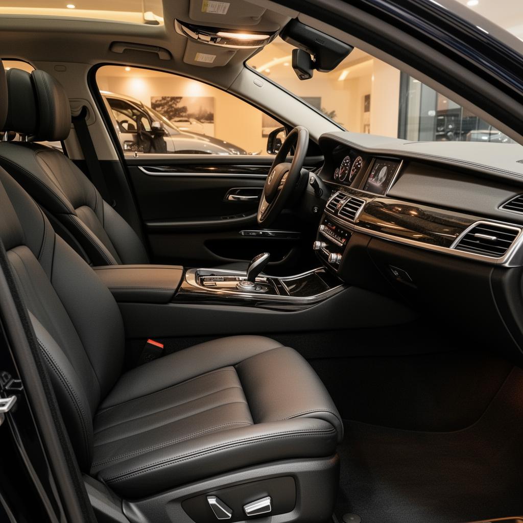 Pristine car interior after detailing